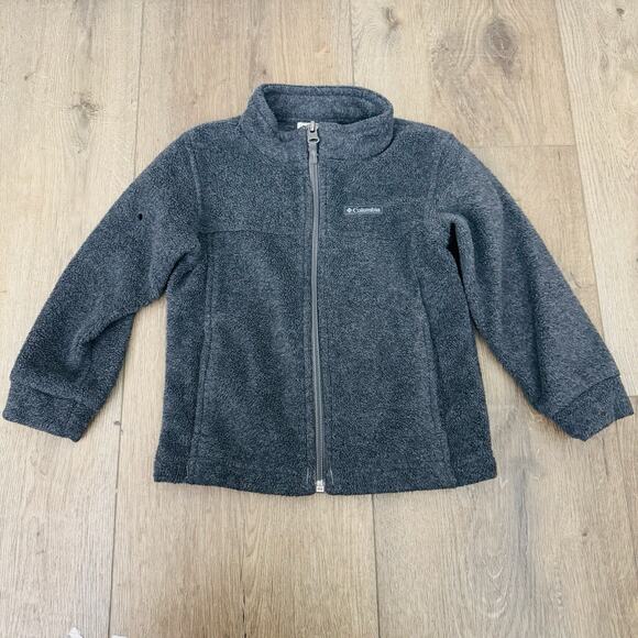 Columbia Gray Zip Up Fleece Jacket Toddler Size 3T - Picture 1 of 6